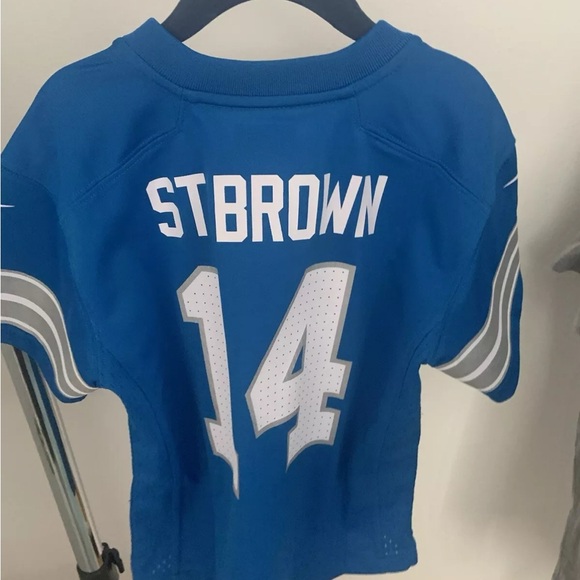 Detroit Lion Amon Ra St Brown jersey, Nike NWOT, kids medium - Picture 2 of 4